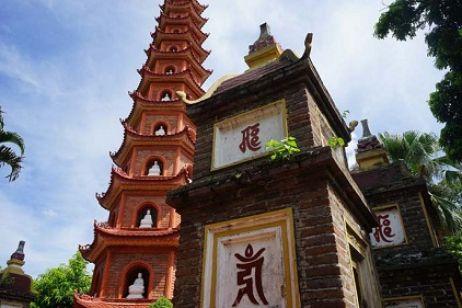 Look Up, Way Up, At The Tran Quoc Pagoda